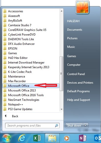 Cara Membuka Program Office Word di Windows 7 001