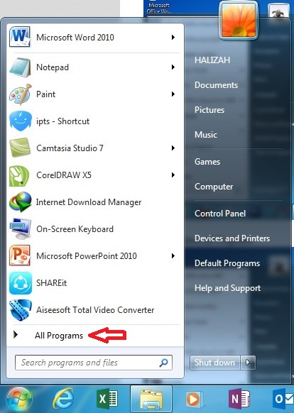 Cara Membuka Program Office Word di Windows 7